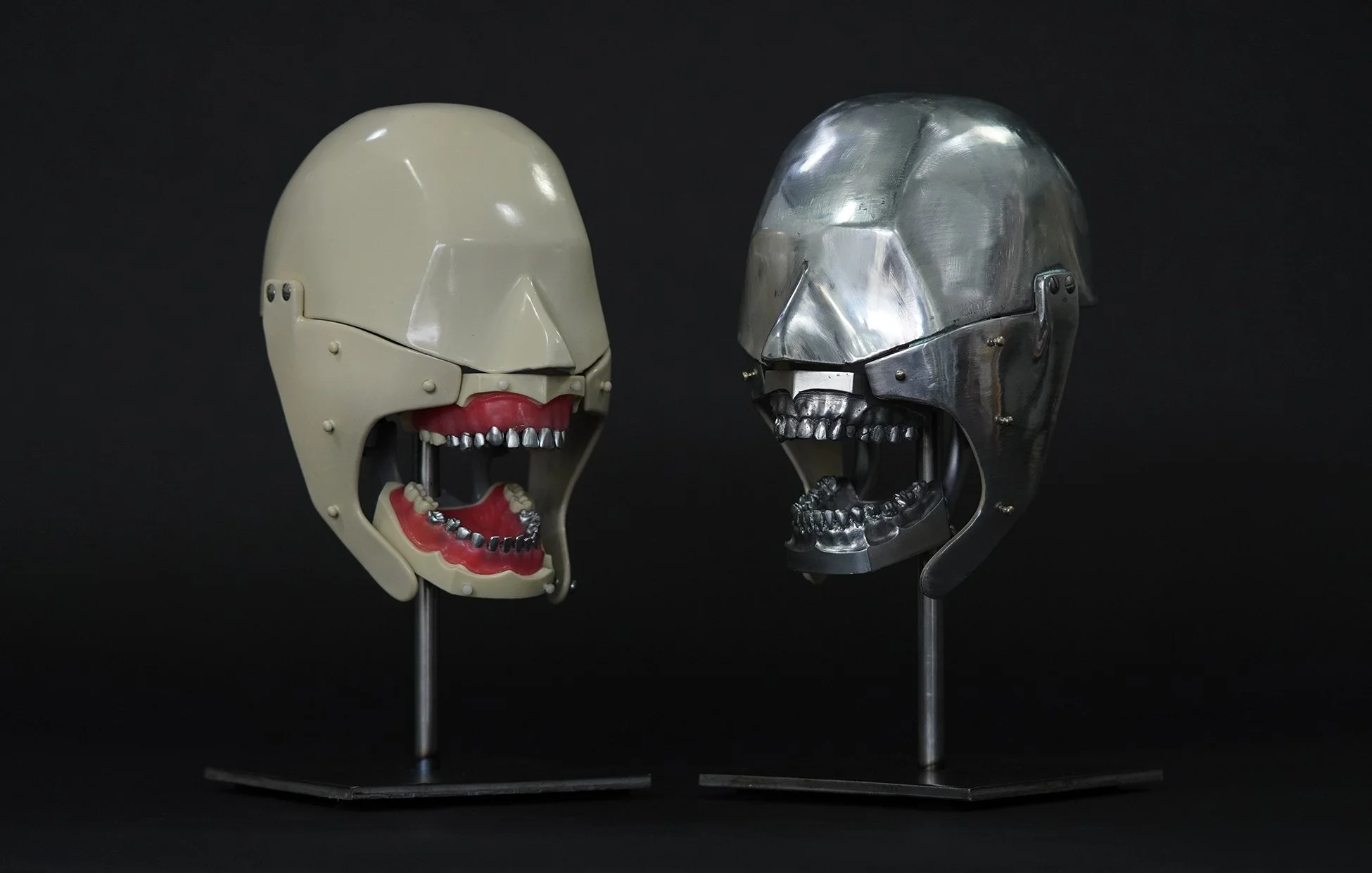 C. 1950 White Phantom with Aluminum Teeth Set — AGENT GALLERY CHICAGO